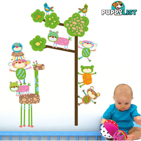 Extra Large Size Funky Monkeys in a Tree Wall Stickers  - Totally movable