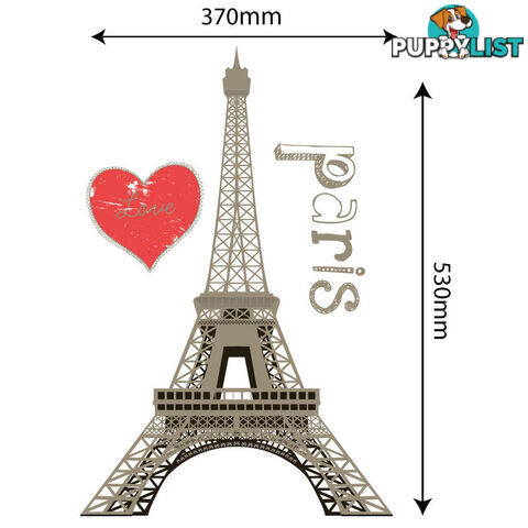 Large Size Paris Eiffel Tower Wall Stickers - Totally Movable