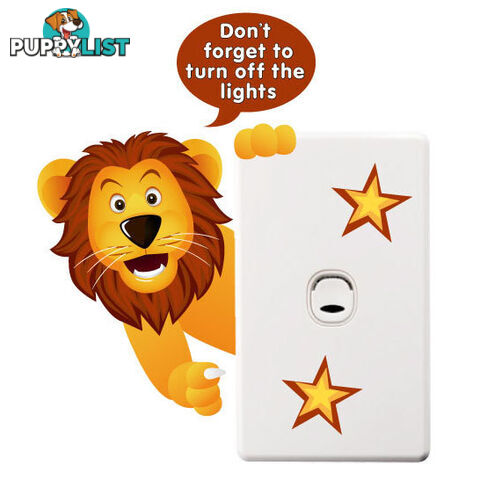 Lion Light Switch Sticker - Totally Movable