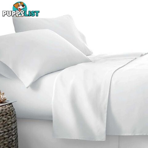 4 Piece Microfibre Sheet Set King _ÑÐ White