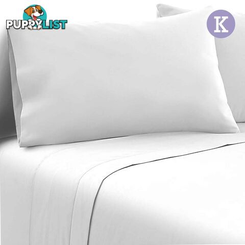 4 Piece Microfibre Sheet Set King _ÑÐ White