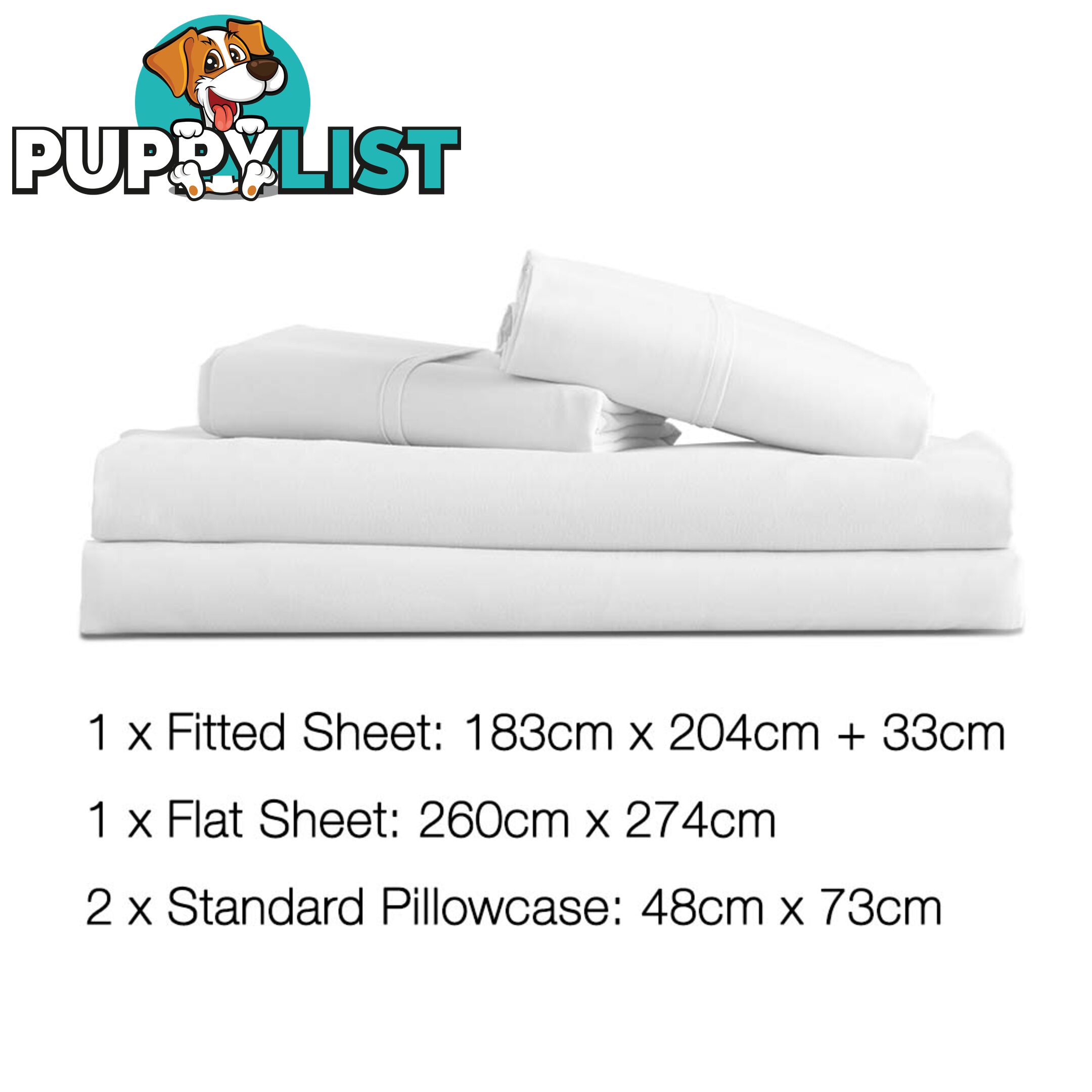 4 Piece Microfibre Sheet Set King _ÑÐ White