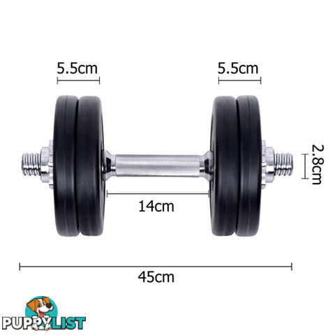 15kg Fitness Gym Exercise Dumbbell Set