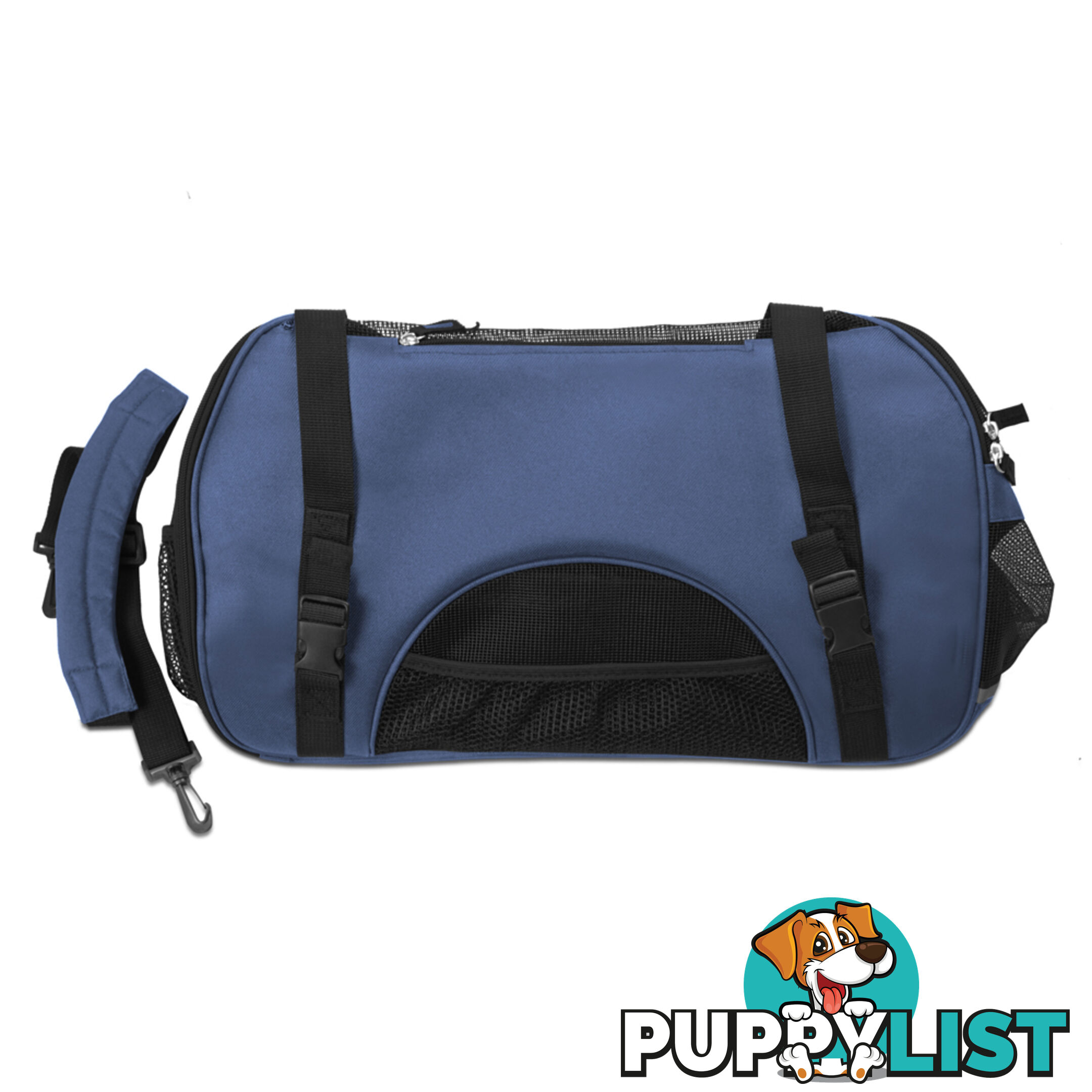 Portable Pet Carrier with Safety Leash - Blue