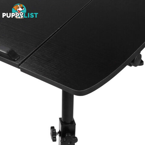 Rotating Mobile Laptop Adjustable Desk w/ USB Cooler Black