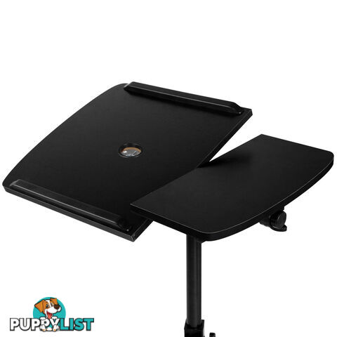 Rotating Mobile Laptop Adjustable Desk w/ USB Cooler Black