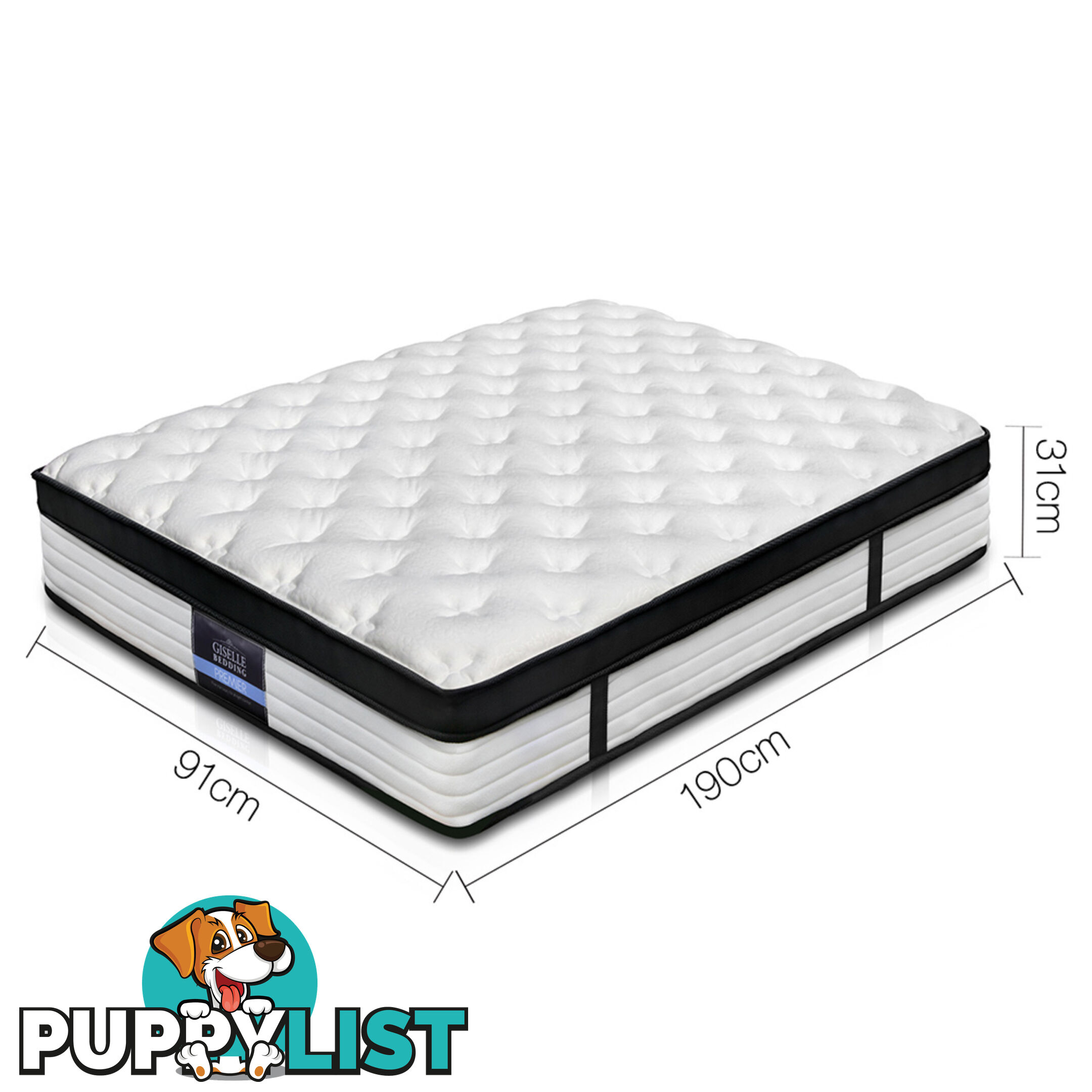 Giselle Bedding Euro Top Mattress - Single