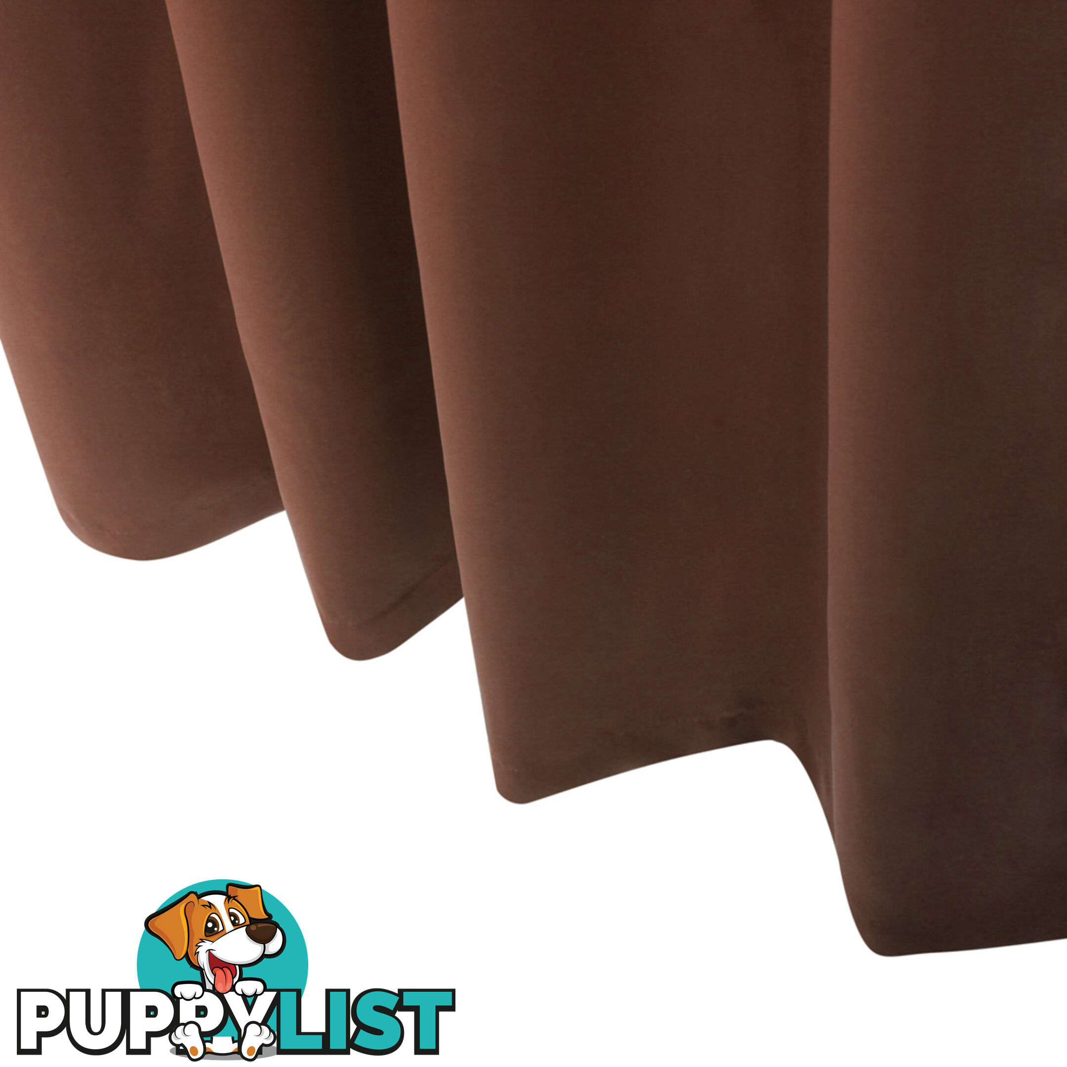 ArtQueen 3 Pass Eyelet Blockout Curtain Brown 240cm