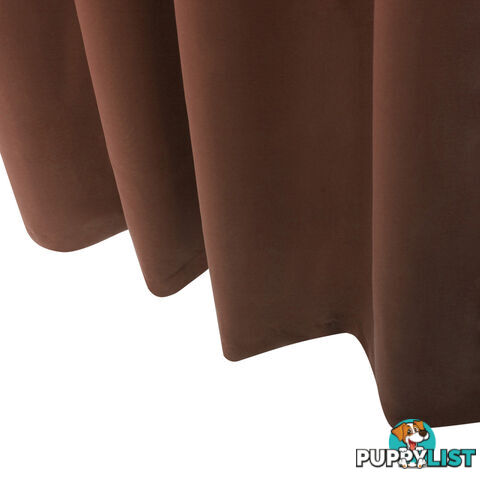 ArtQueen 3 Pass Eyelet Blockout Curtain Brown 240cm