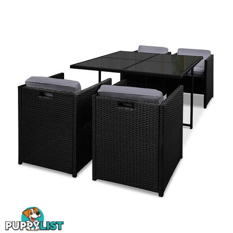 Rio Dining 5 Seater Set _ÑÐ Black & Grey