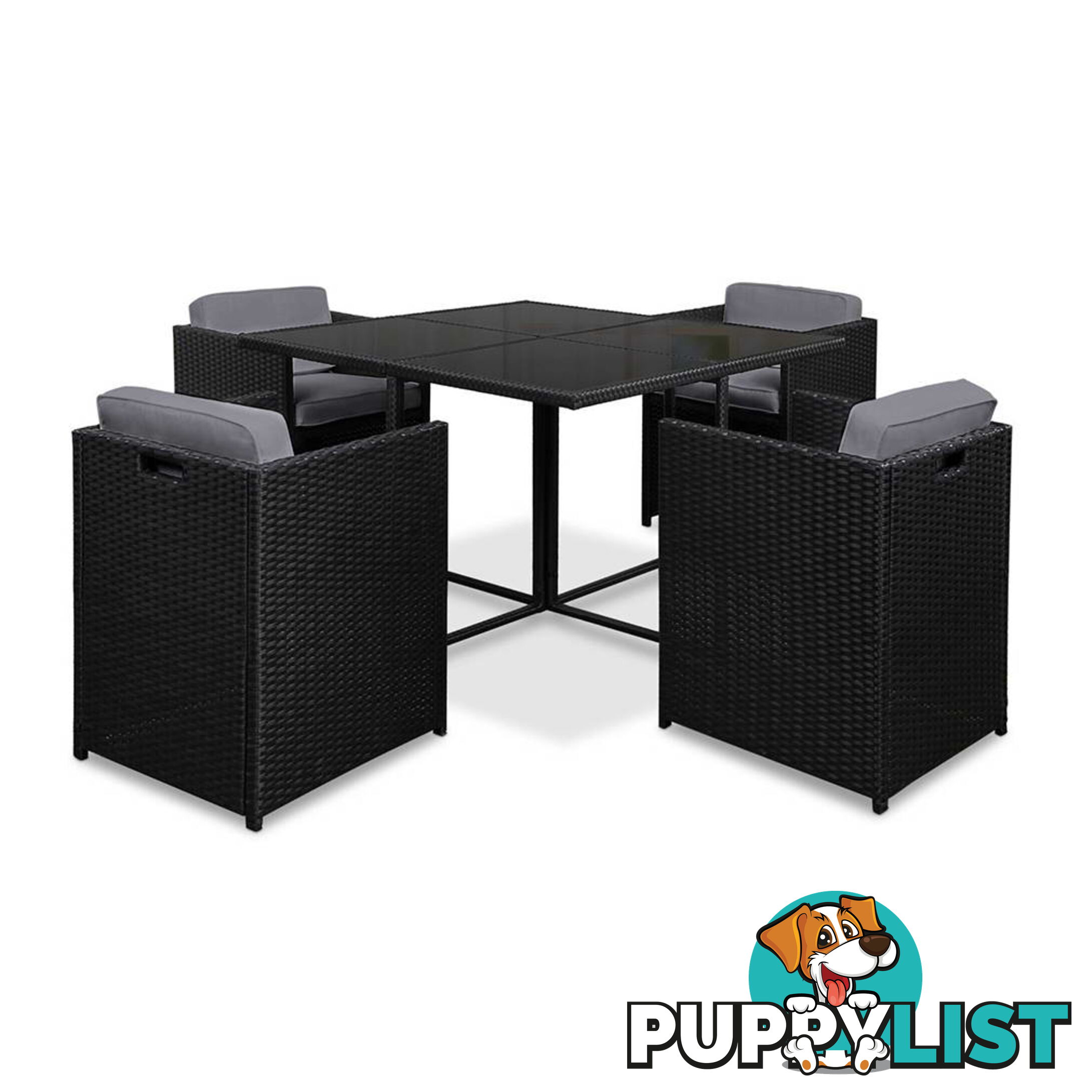 Rio Dining 5 Seater Set _ÑÐ Black & Grey