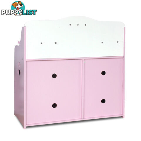 Children Wooden Kitchen Play Set Pink