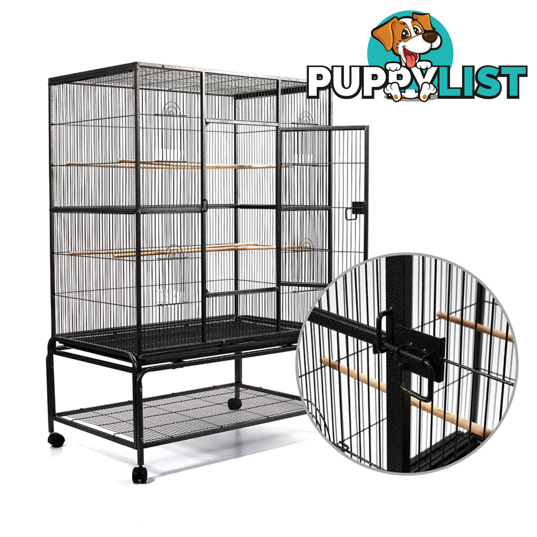 Pet Bird Cage Black Large - 140CM