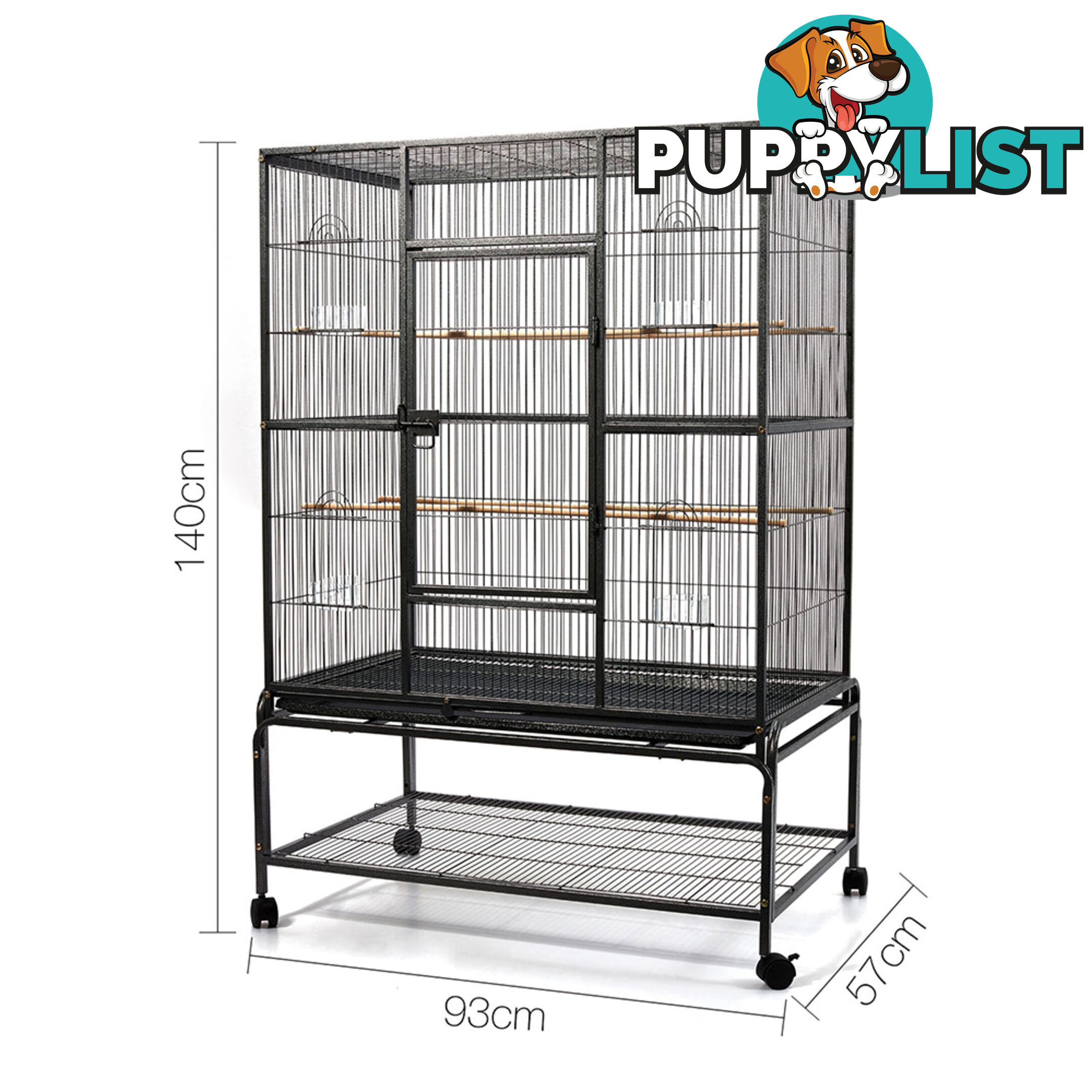 Pet Bird Cage Black Large - 140CM