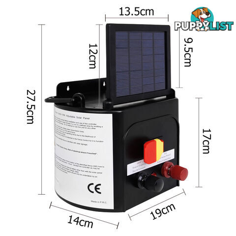 3km Solar Power Electric Fence Energiser Charger