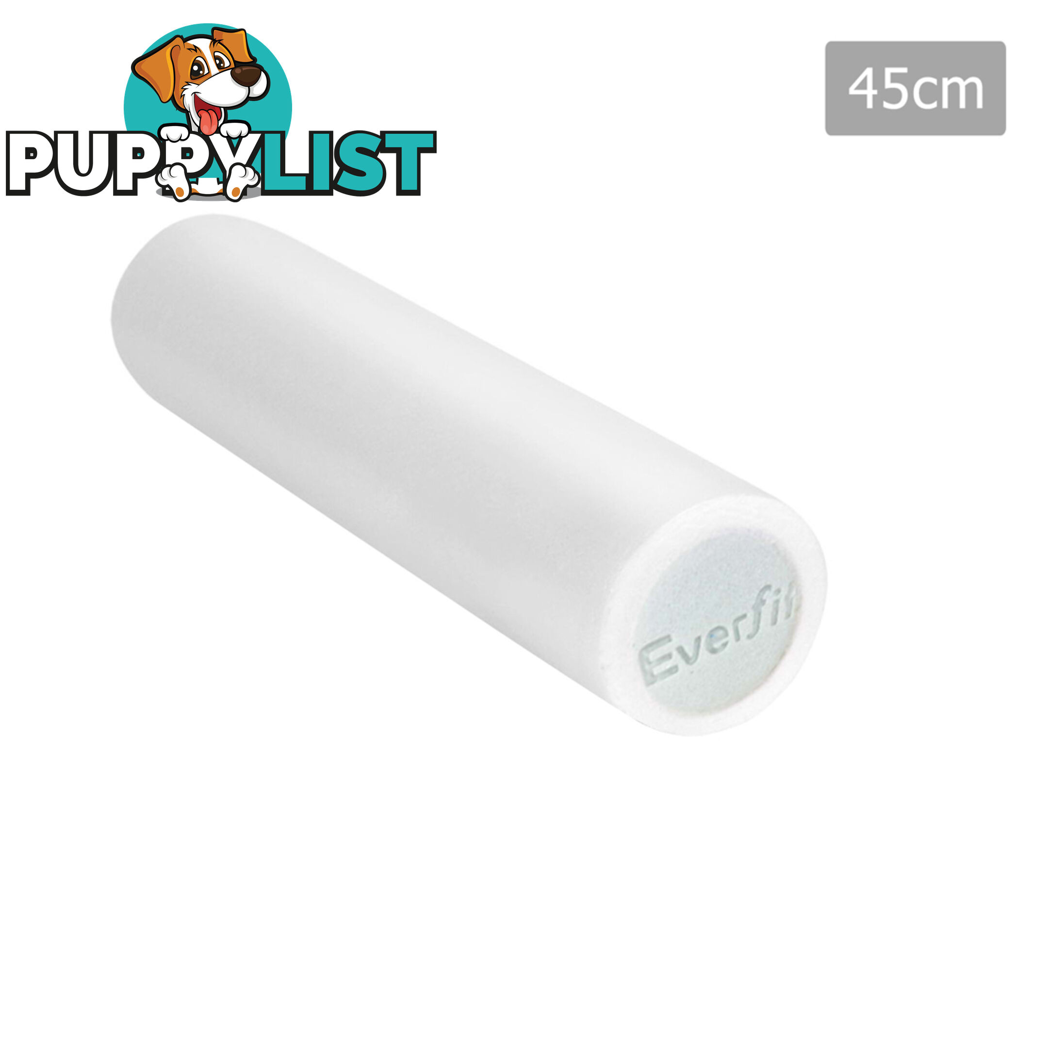 Yoga Gym Pilates EPE Stick Foam Roller White 45 x 15cm