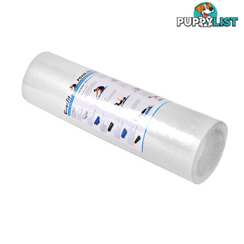 Yoga Gym Pilates EPE Stick Foam Roller White 45 x 15cm