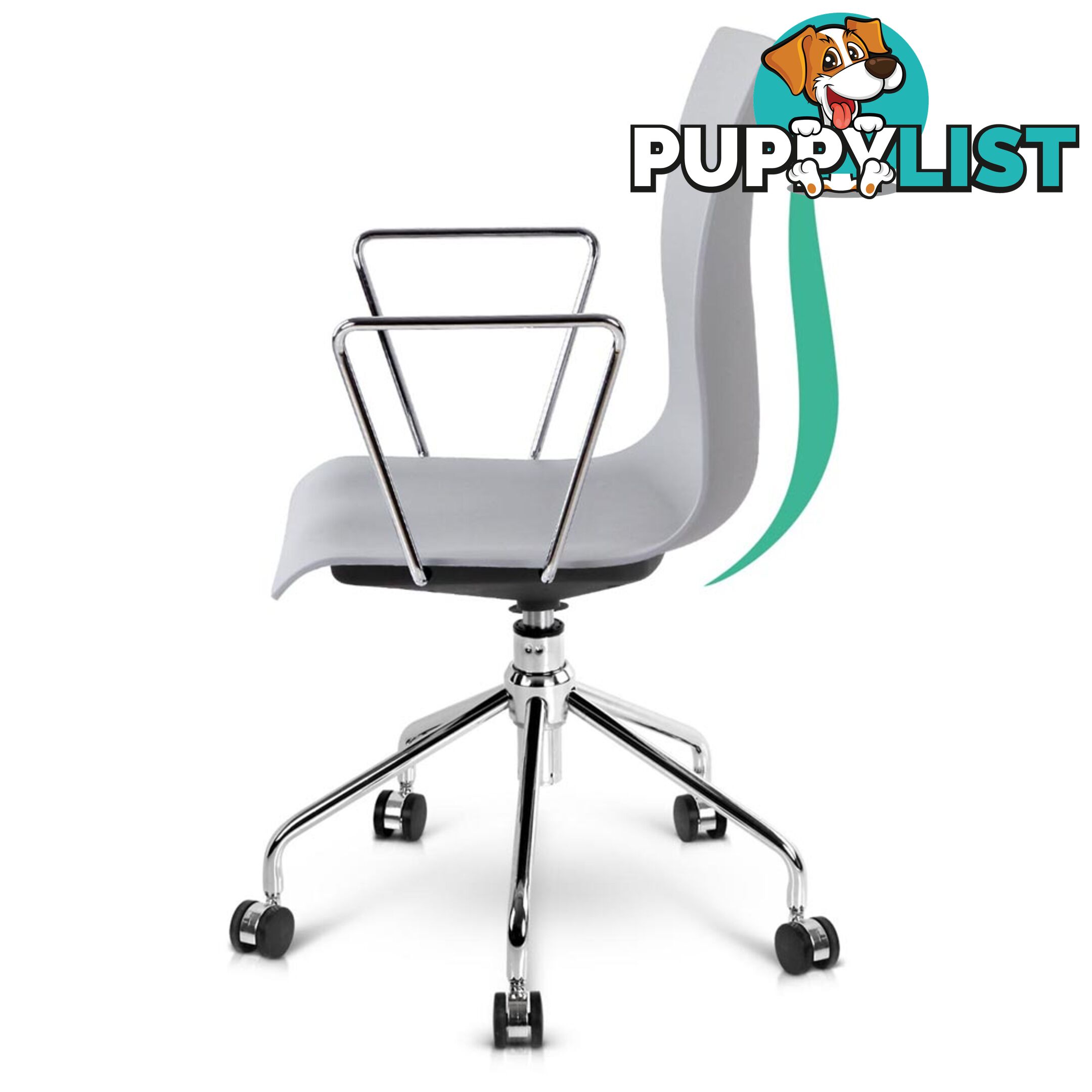 Modern Office Chair with Armrests Grey