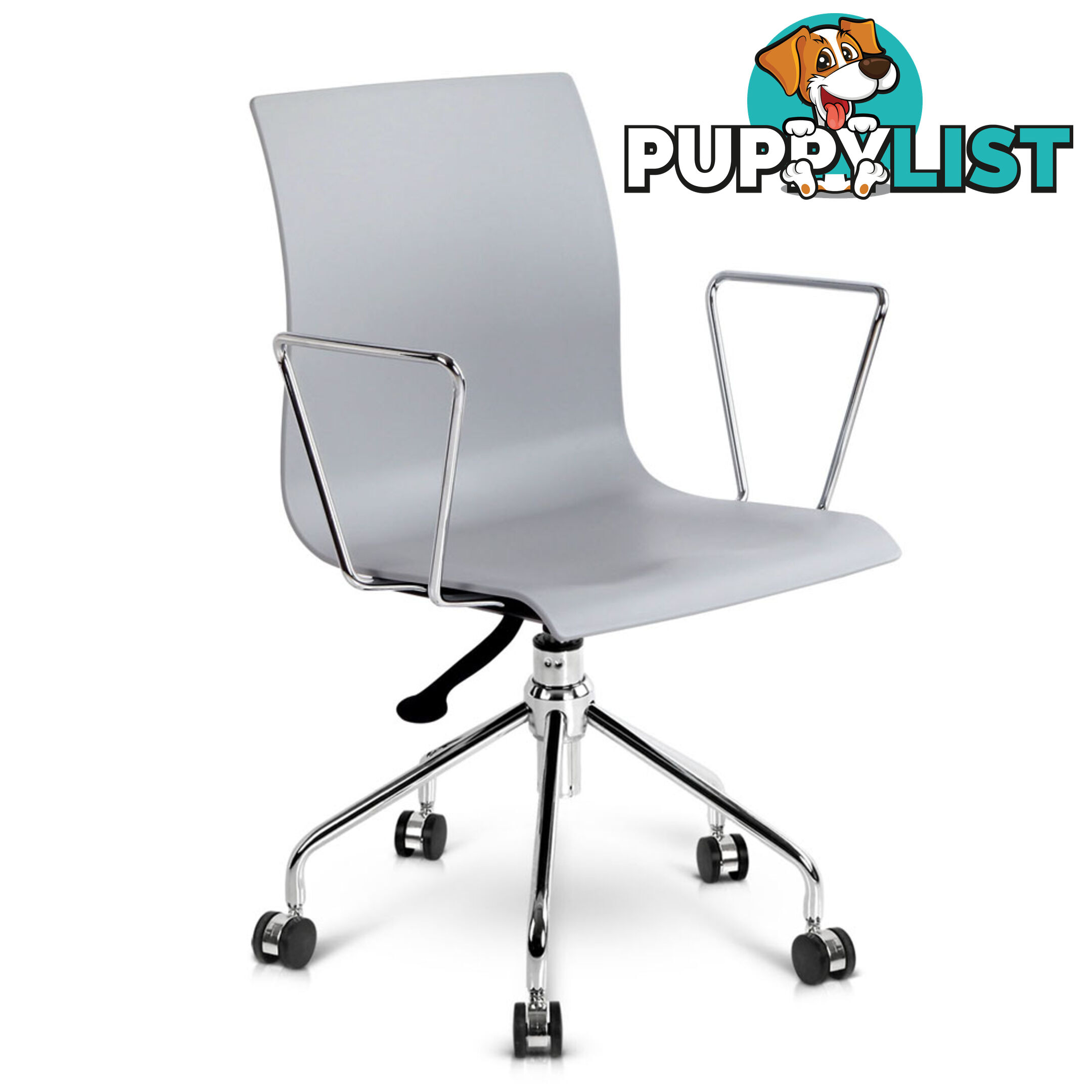 Modern Office Chair with Armrests Grey