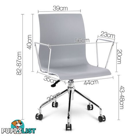 Modern Office Chair with Armrests Grey