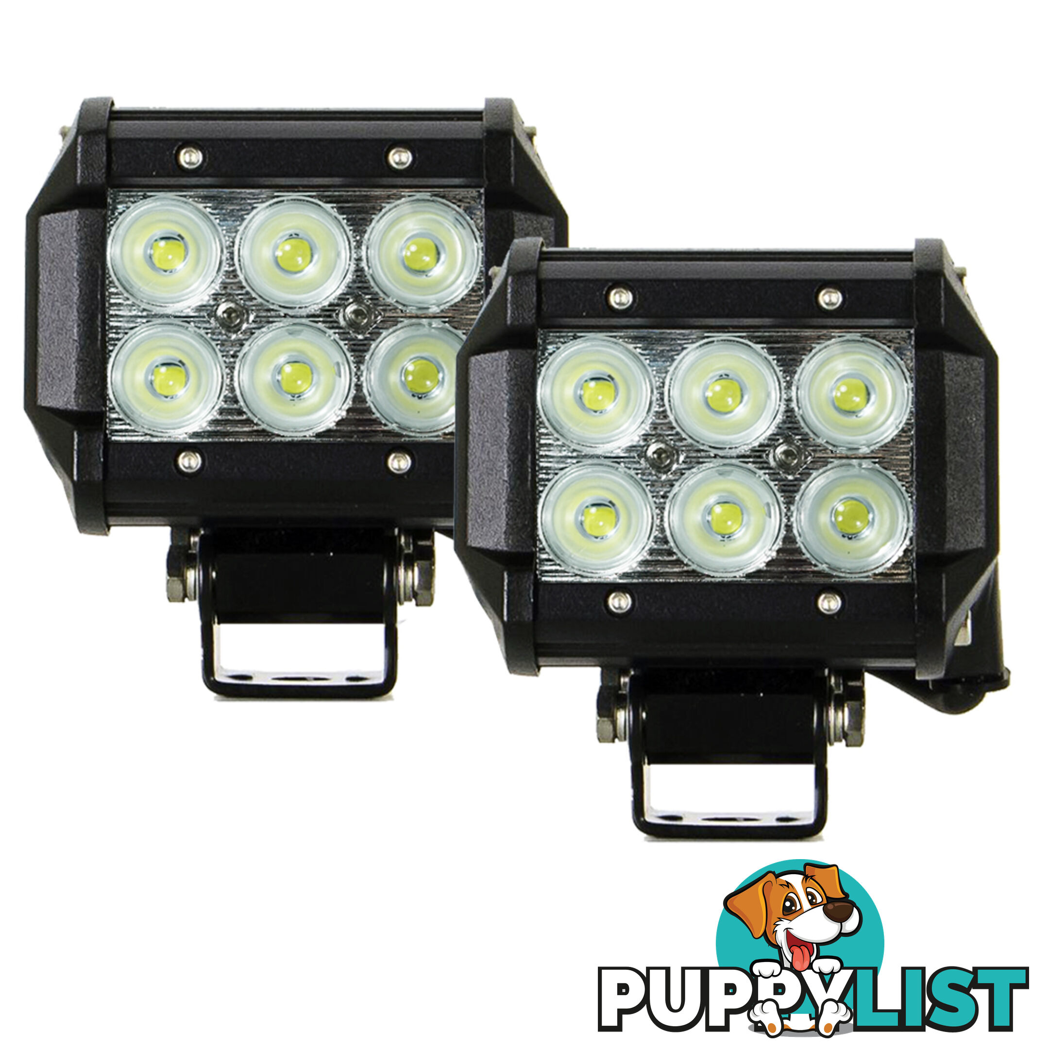 2x 4inch 30W Cree LED Light Bar Flood Work Driving Offroad Lamp Save On 42W