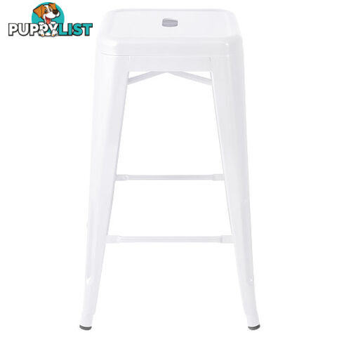 Set of 4 Replica Tolix Kitchen Bar Stool 66cm White