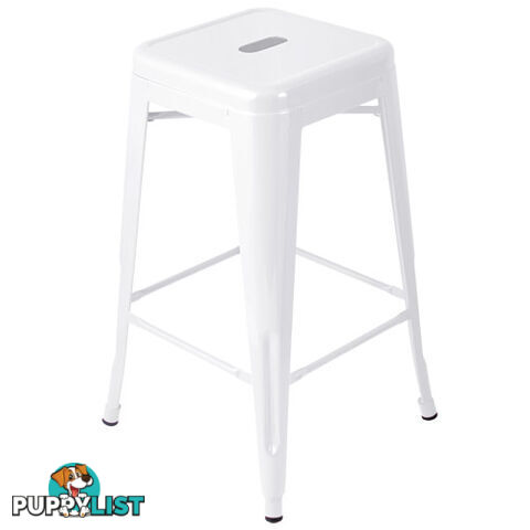 Set of 4 Replica Tolix Kitchen Bar Stool 66cm White