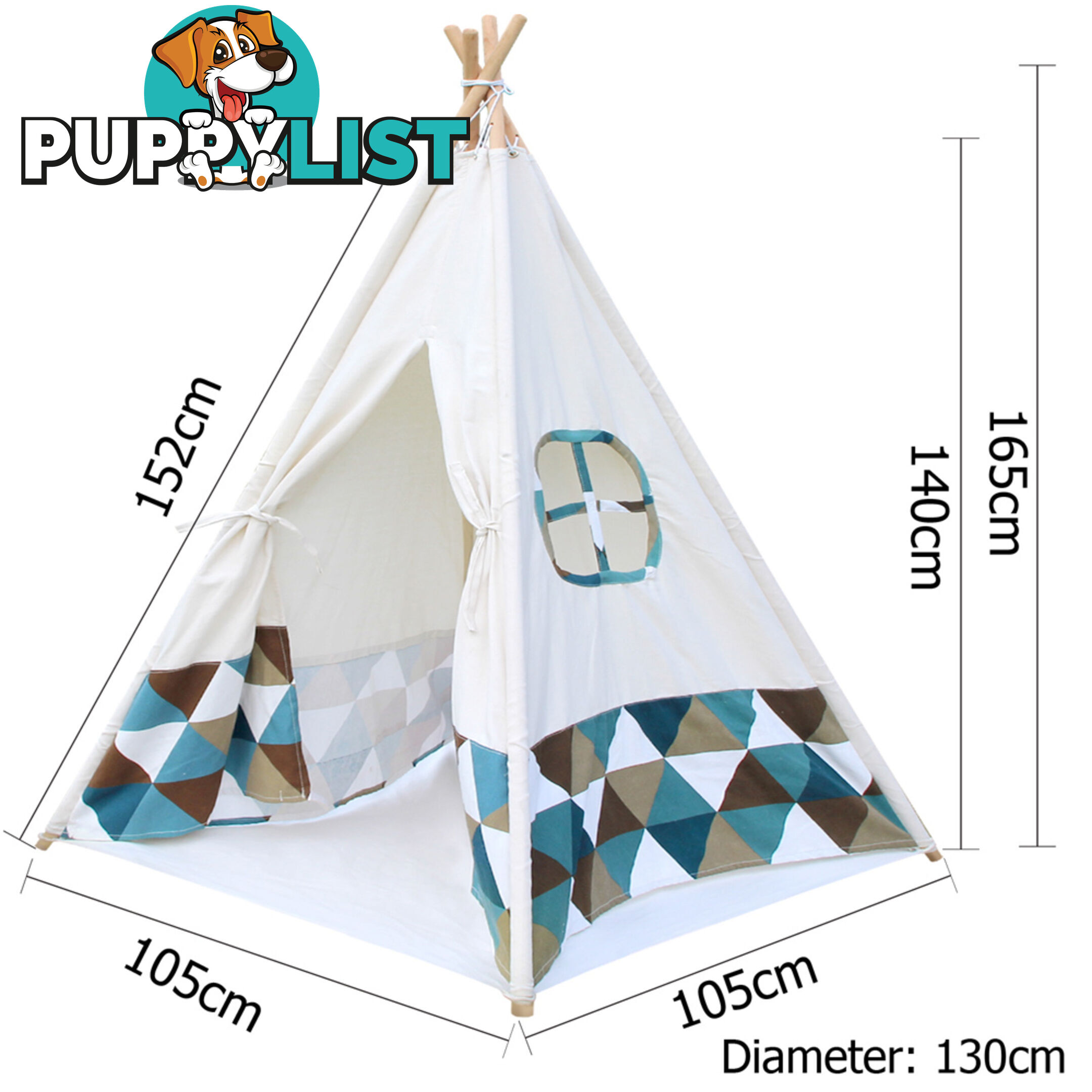 4 Poles Teepee Tent w/ Storage Bag