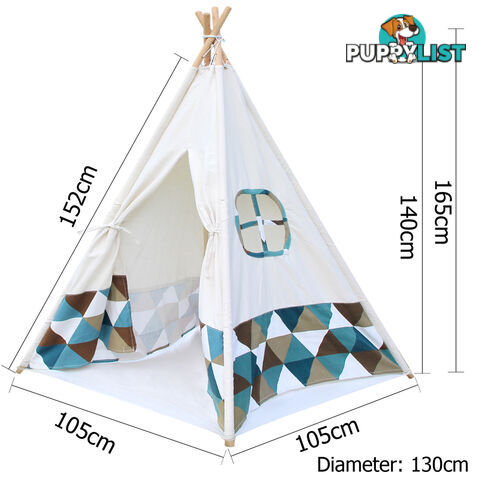 4 Poles Teepee Tent w/ Storage Bag