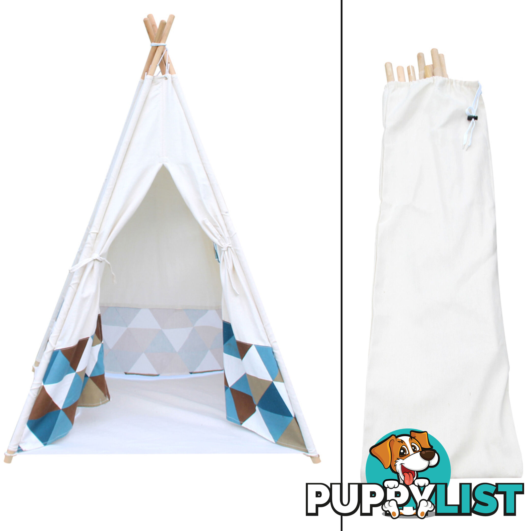 4 Poles Teepee Tent w/ Storage Bag