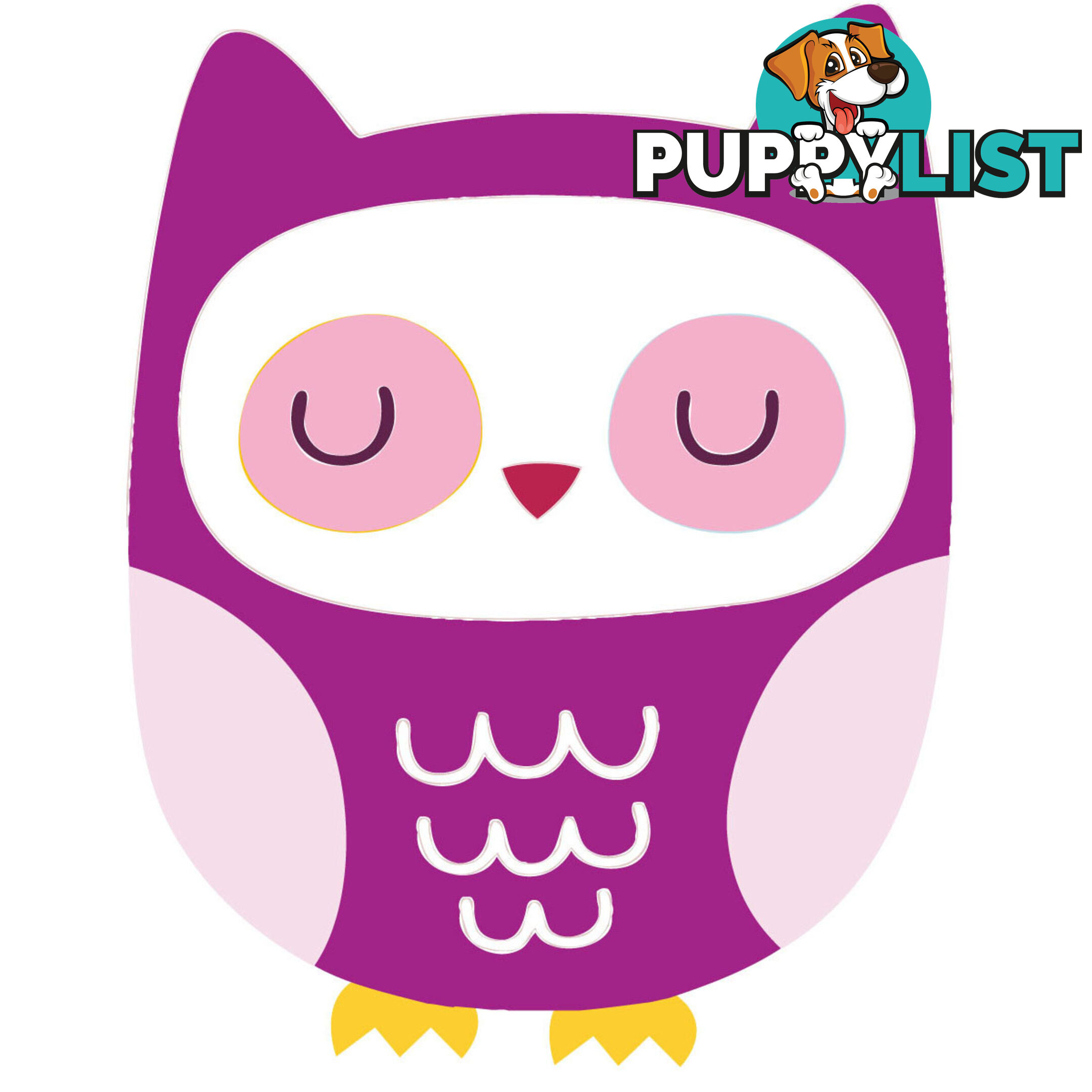 Purple Owl Wall Stickers - Totally Movable