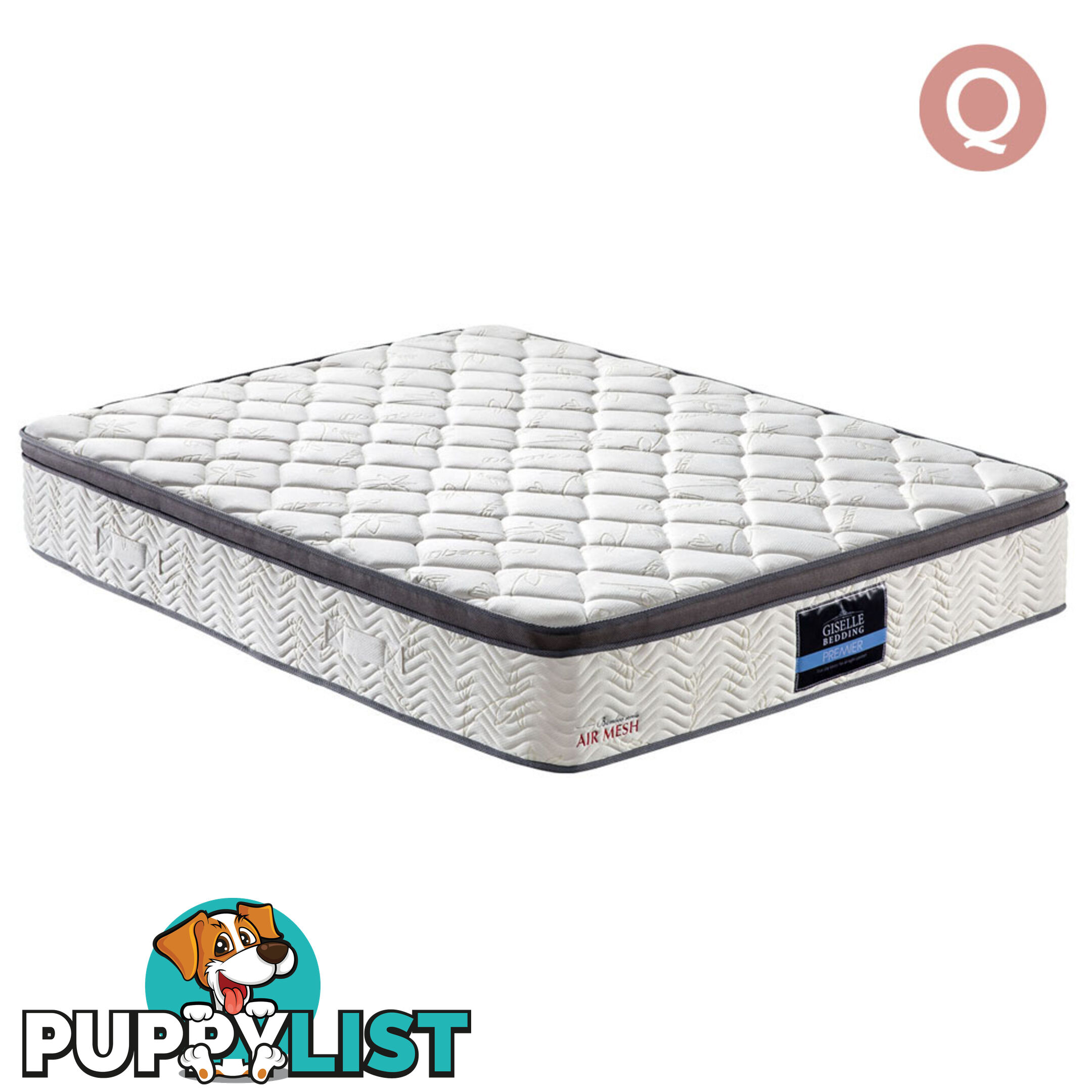 Euro Top Pocket Spring Bamboo Fabric Mattress Queen