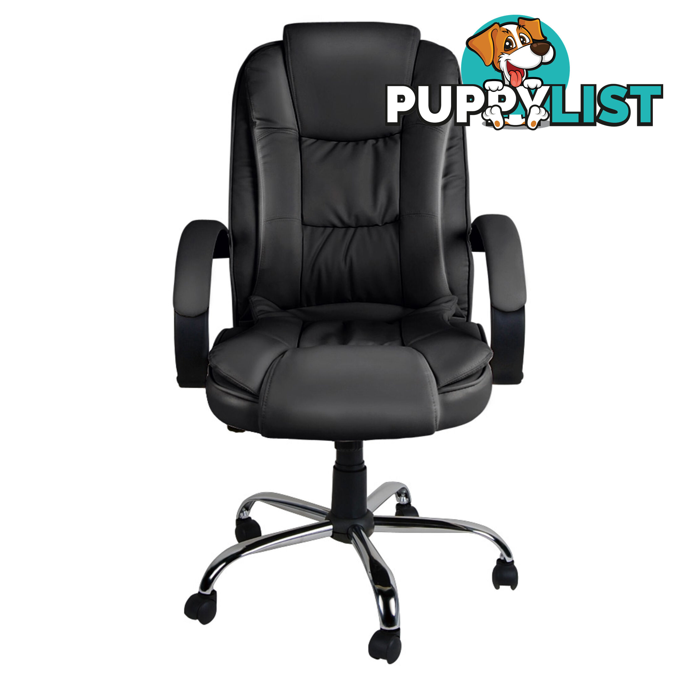 Executive PU Leather Office Computer Chair Black