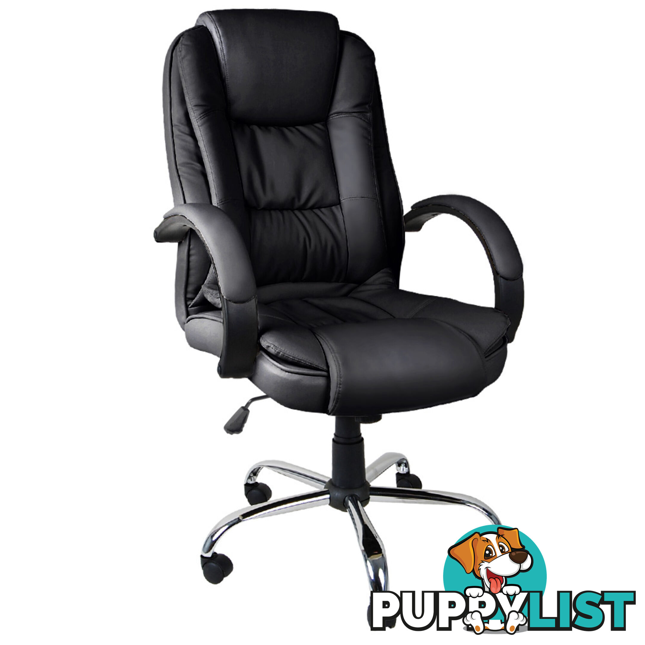 Executive PU Leather Office Computer Chair Black