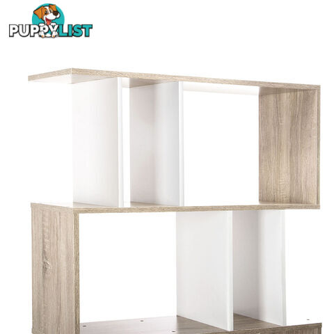 5 Tier Display/Book/Storage Shelf Unit White Brown