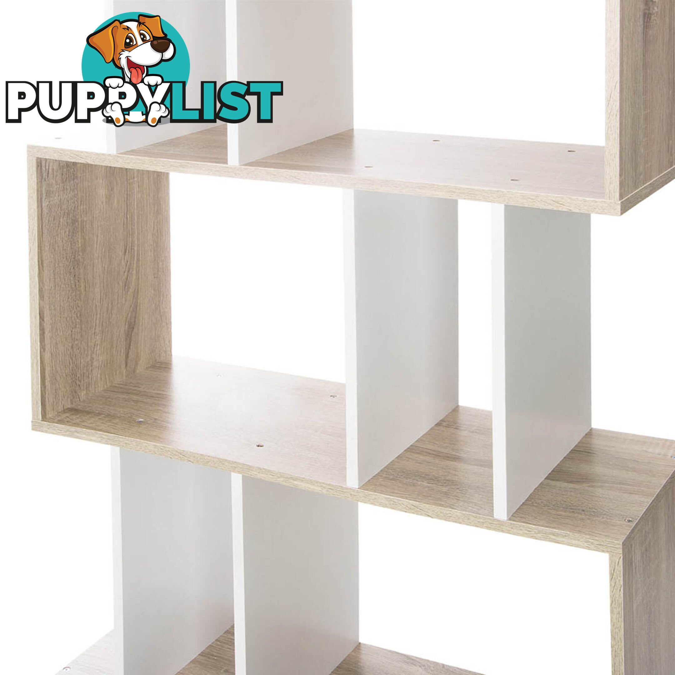 5 Tier Display/Book/Storage Shelf Unit White Brown