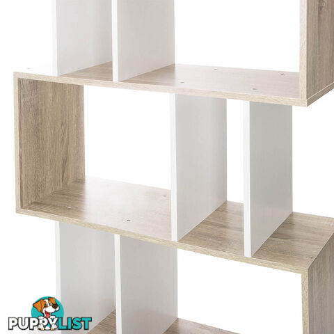 5 Tier Display/Book/Storage Shelf Unit White Brown