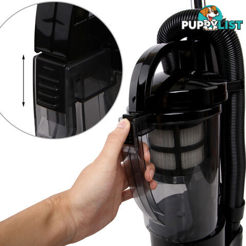 Upright Cyclonic Vacuum Cleaner Bagless HEPA Filter Black