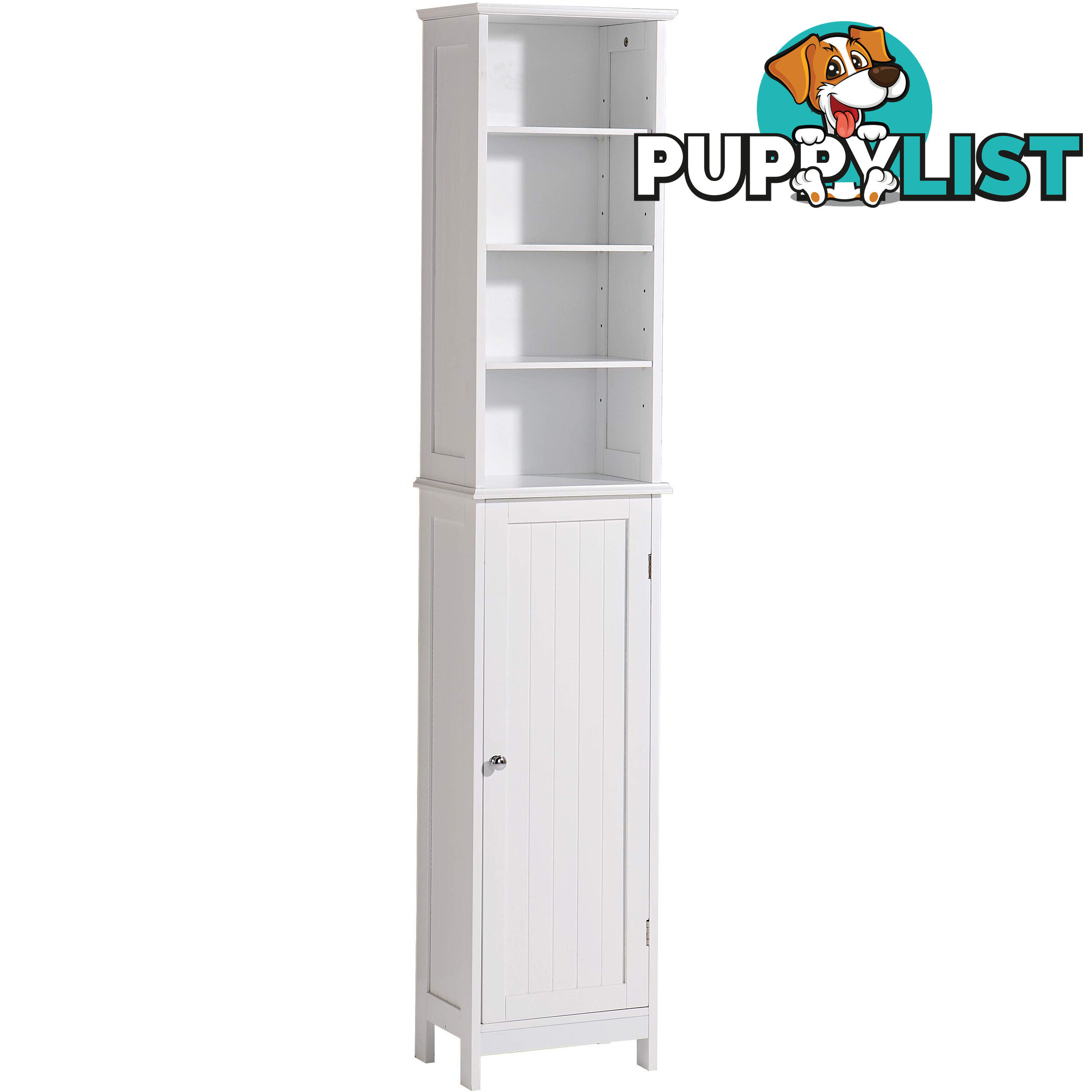 Grace Tall Cupboard in WHITE