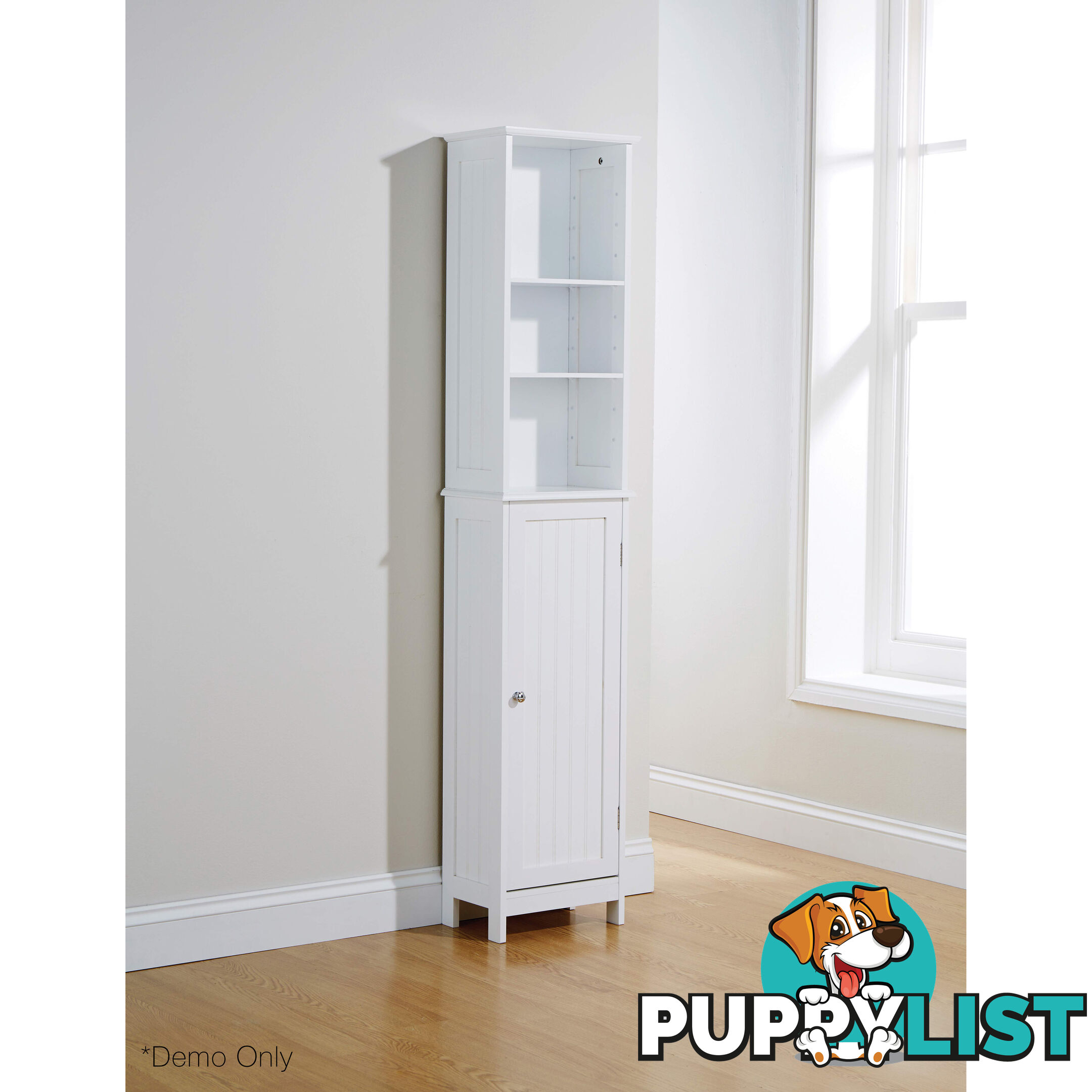 Grace Tall Cupboard in WHITE