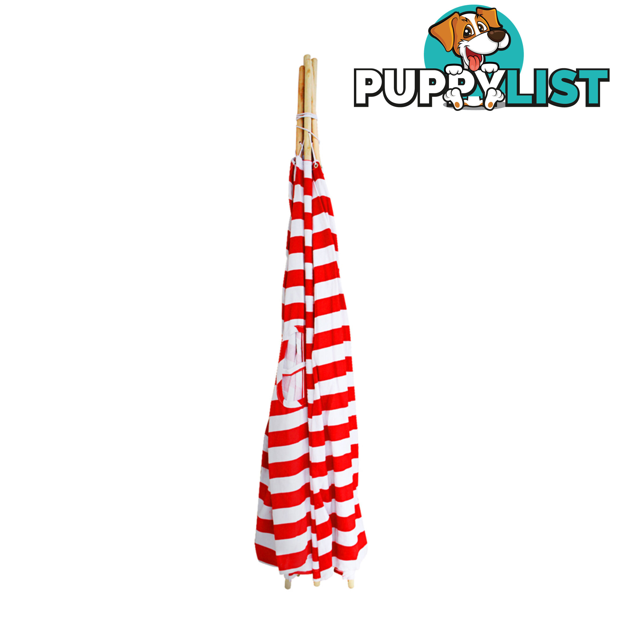 5 Poles Teepee Tent w/ Storage Bag Red