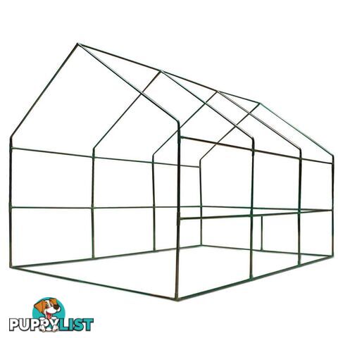 Greenhouse with Green PE Cover - 3.5M x 2M