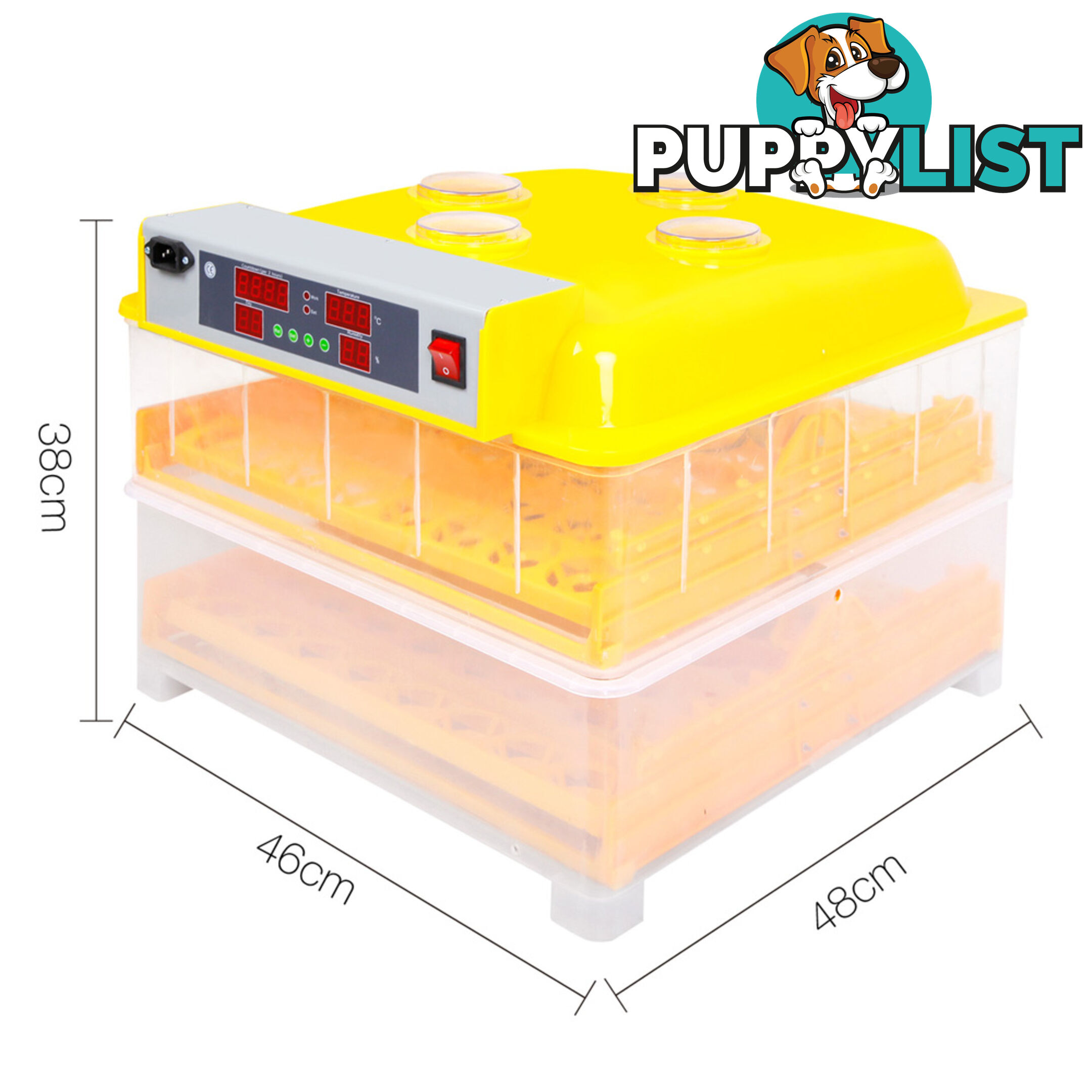 Automatic 112 Egg Incubator Yellow