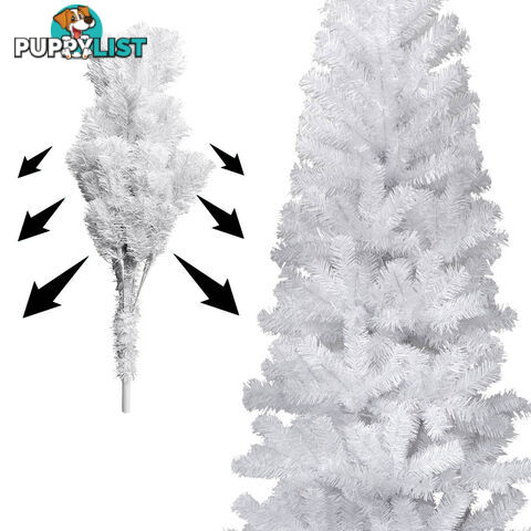 1.8M Christmas Tree with Ornaments - White