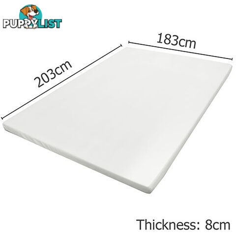 Visco Elastic Memory Foam Mattress Topper 8cm King