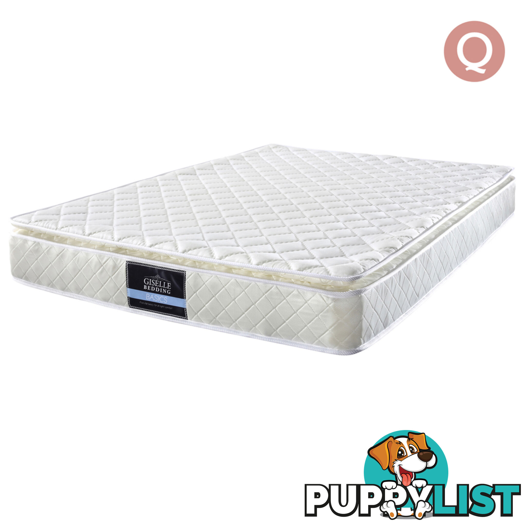 Pillow Top Pocket Spring Mattress 22cm Queen