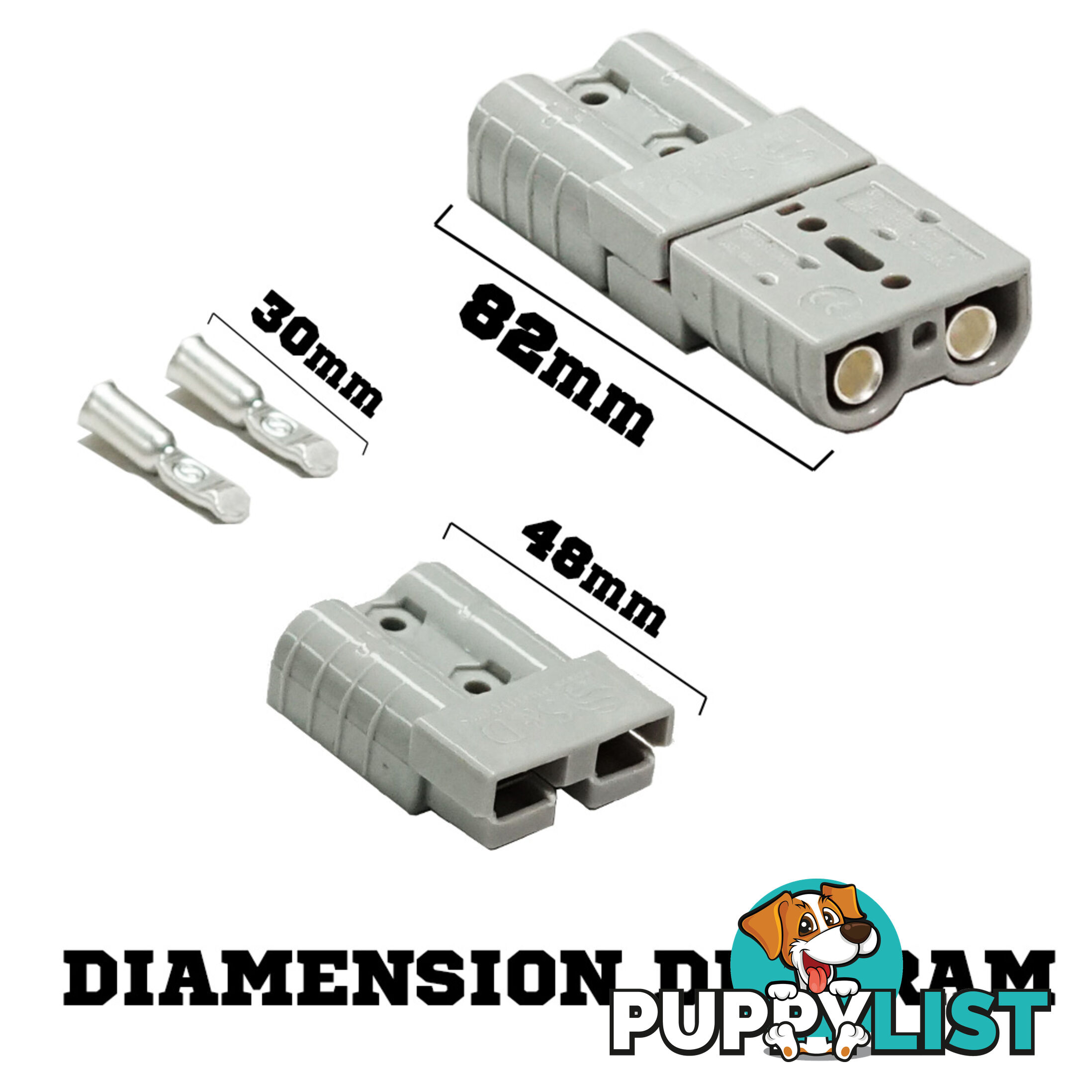 10X Premium Anderson Style Plug 50AMP Exterior Connector DC Power SOLAR CARAVAN