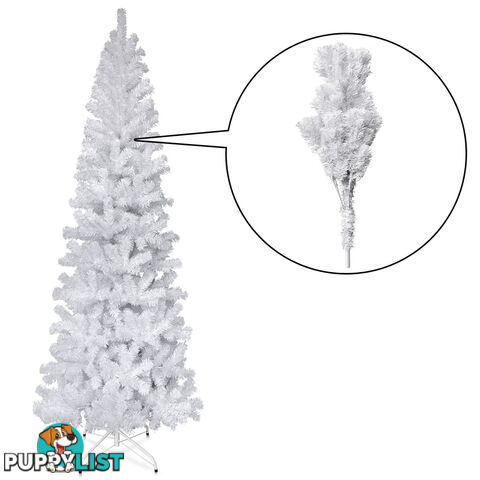 2.1M Christmas Tree with Ornaments - White