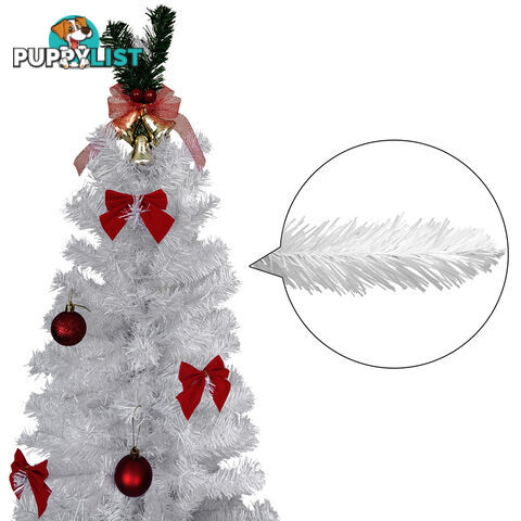 2.1M Christmas Tree with Ornaments - White