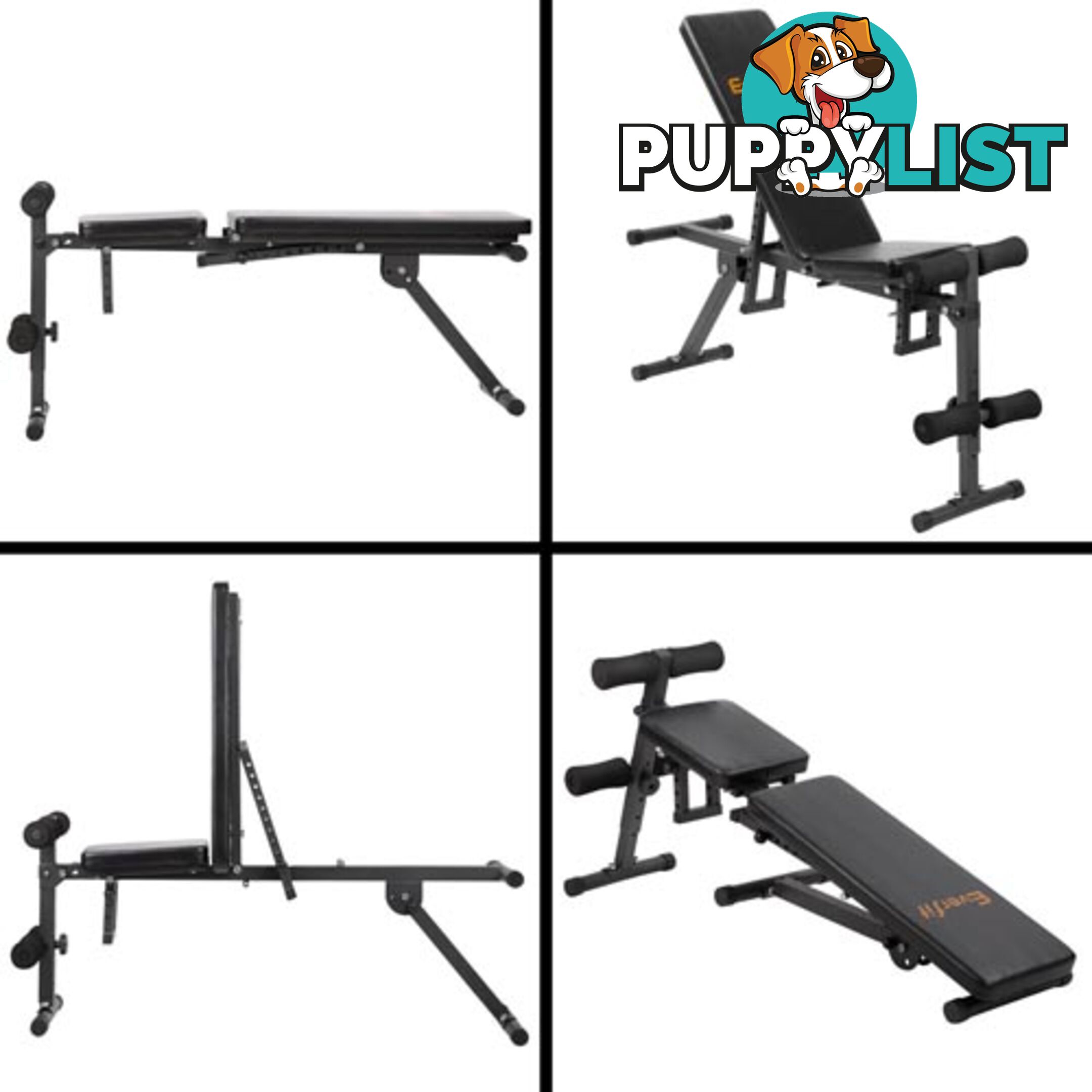 FID Flat Adjustable Bench 150Kg